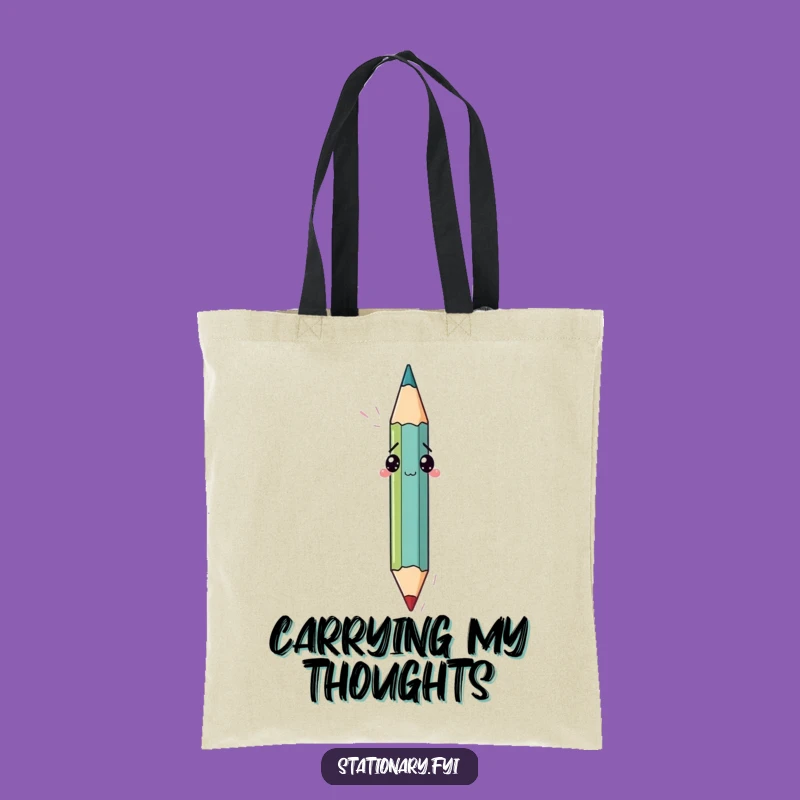Funny Bewildered Pencil Drawing Itself Tote Bag, a Chic and Hilarious Accessory