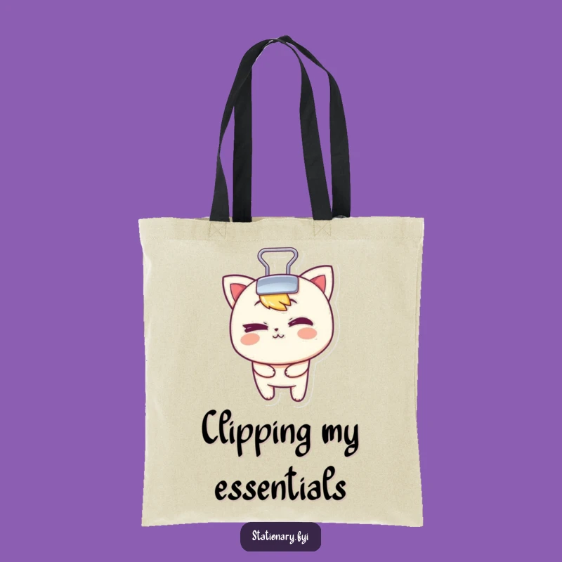 Funny Binder Clip Tote Bag: Carry Your Mischief with a Wink