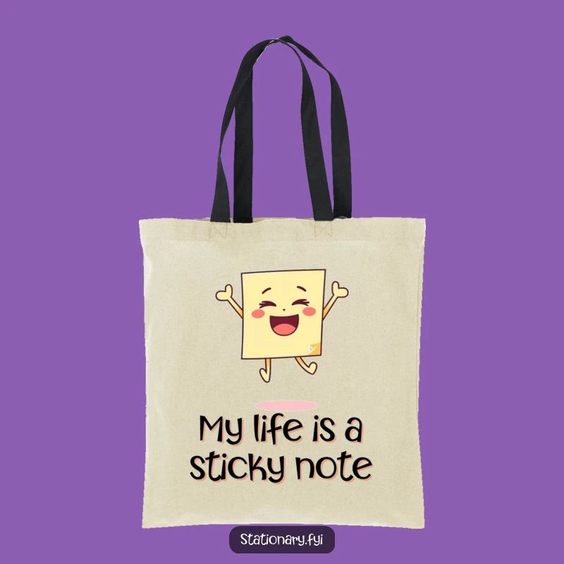 Funny Bouncing Sticky Note Tote Bag Carry Your Joy Everywhere Hilariously