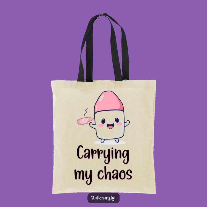 Funny Eraser Tote Bag: The Perfect Eco-Friendly Gift for Artful Mess Makers