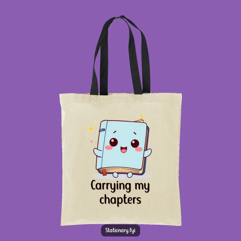 Funny Kawaii Notebook Tote Bag: Carry Your Stories, Stylish & Creative Gift