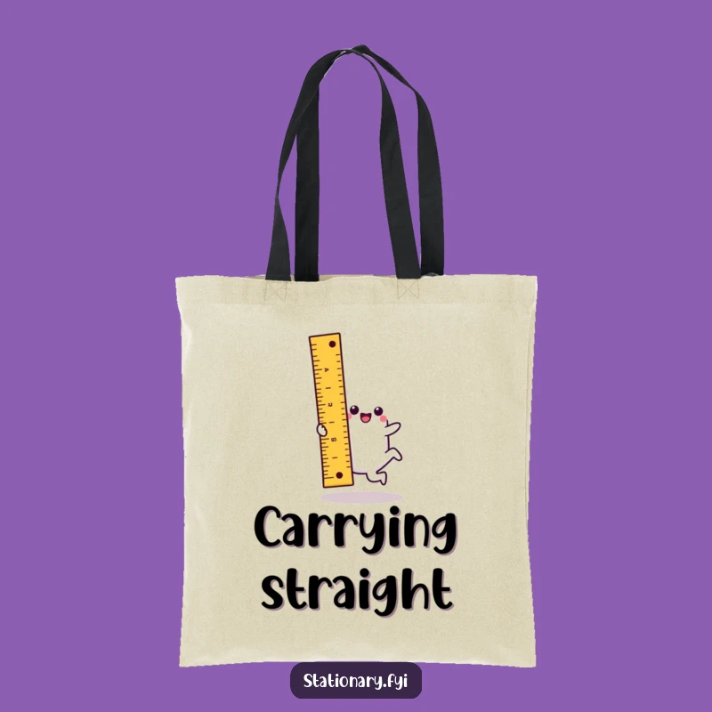 Funny Kawaii Ruler Tote Bag - Cartwheeling Style Gift