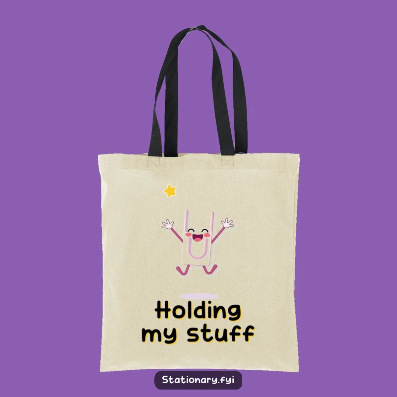 Funny Paperclip Celebration Tote Bag: Carry Your Enthusiasm