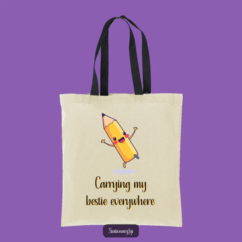 Funny Pencil Cartwheel Tote Bag: Carry Your Laughs and Essentials in Style!