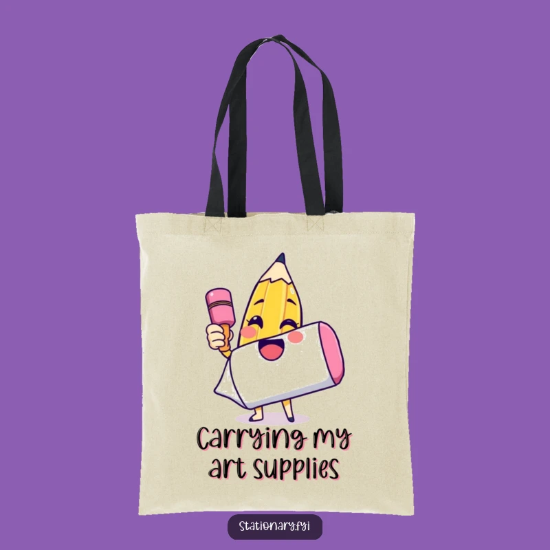 Funny Pencil Drawing Tote Bag: Carry Your Art & Laughs Everywhere