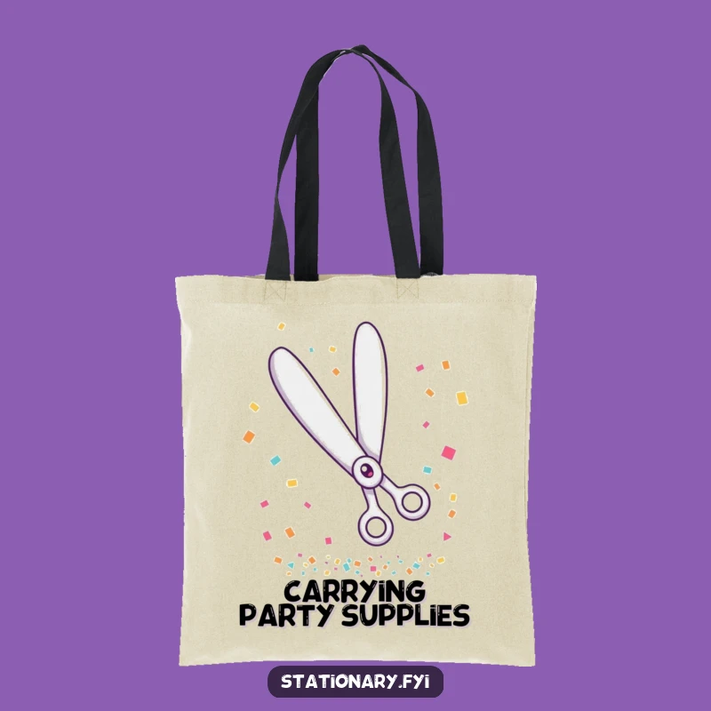 Funny Scissors Party Tote Bag - Carry Your Celebration Everywhere