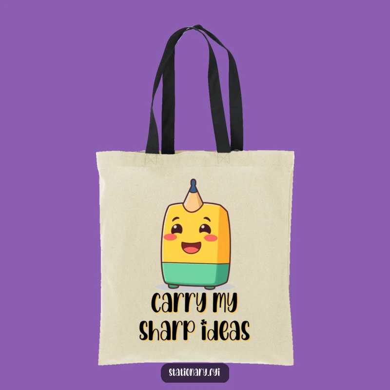 Funny Sharpener Grin Tote Bag: Carry Your Laughs with Style