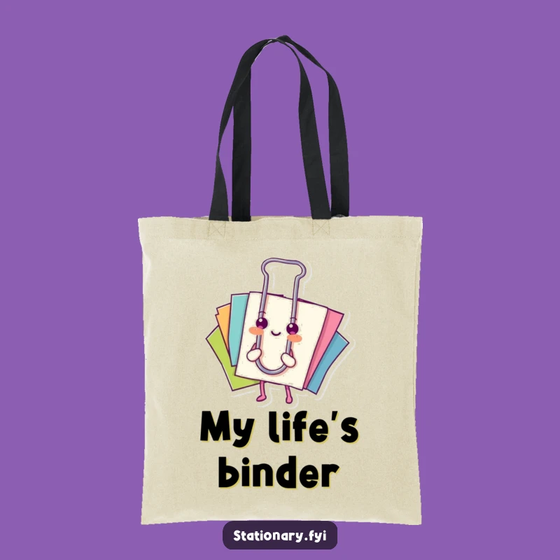 Funny Tote Bag: Carry Your World with a Paperclip & Papers