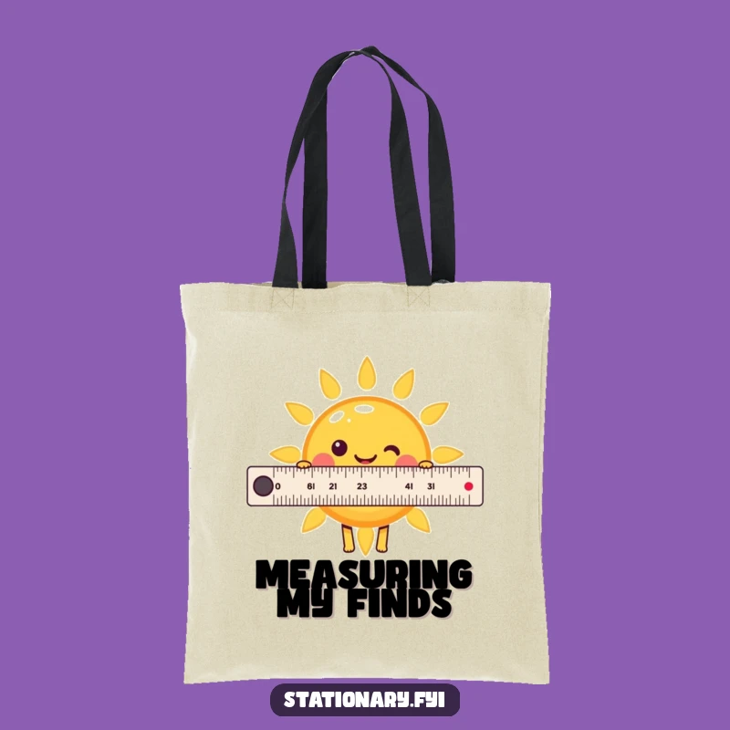 Funny Kawaii Ruler Sun Tote Bag - Carry Sunshine Everywhere!