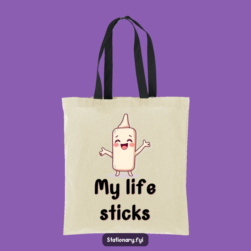 Funny Glue Stick Tote Bag - Carry Your Essentials with Joyful Flair, Perfect Gift for Creatives!