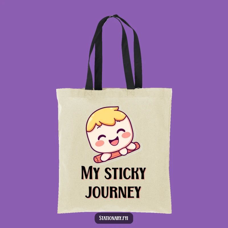 Funny Kawaii Glue Stick Tote Bag - Smooth Smile Carry Gift