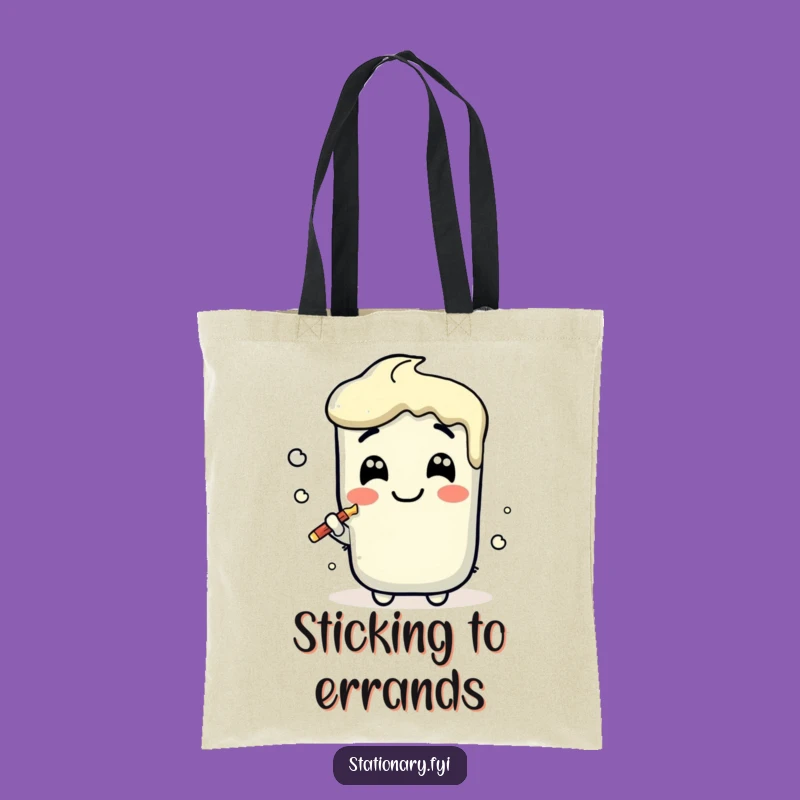 Funny Kawaii Glue Stick Tote Bag - Carry Your Creative Supplies!